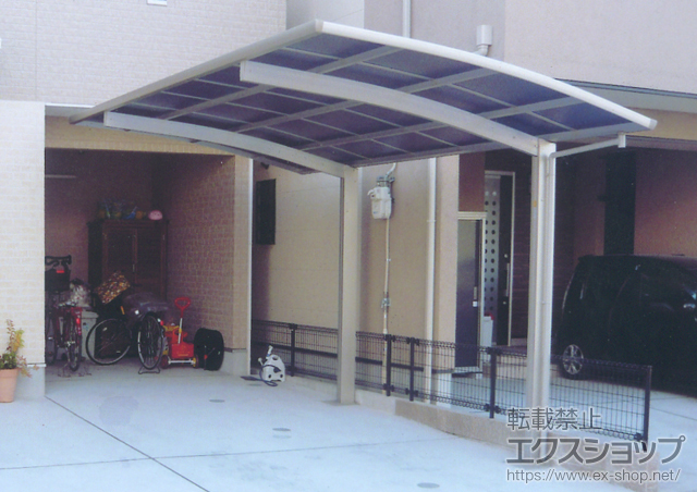 大阪府摂津市ののカーポート プレシオスポート 積雪〜20cm対応 施工例