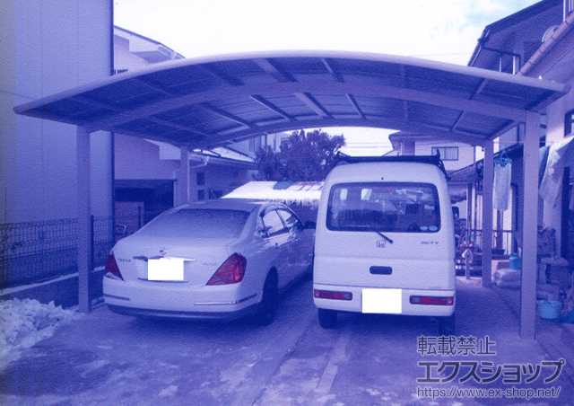 宮城県黒川郡冨谷町ののカーポート プレシオスポート ワイド　積雪〜20cm対応 施工例