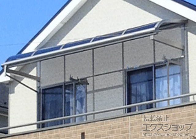 栃木県宇都宮市ののバルコニー・ベランダ屋根 ヴェクターテラス R型 ルーフタイプ 連棟 施工例