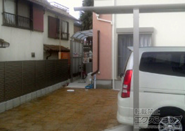 大阪府箕面市ののフェンス・柵 プリレオR9型フェンス 自由柱仕様 施工例