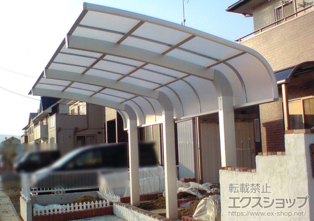 宮城県黒川郡大和町のLIXIL リクシル（トステム）のカーポート テールポートシグマIII 1500　積雪〜50cm対応 施工例