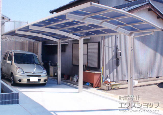 愛知県豊田市ののカーポート プレシオスポート 縦連棟 積雪〜20cm対応 施工例