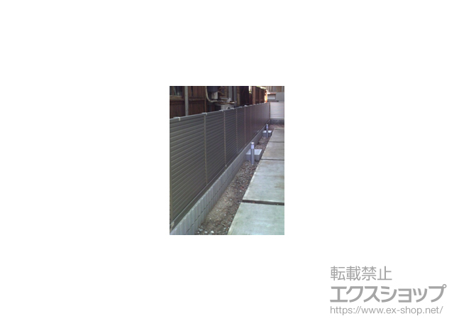 東京都中央区ののフェンス・柵 プリレオR9型フェンス フリーポールタイプ＋フェンス下桟すきまカバー 施工例