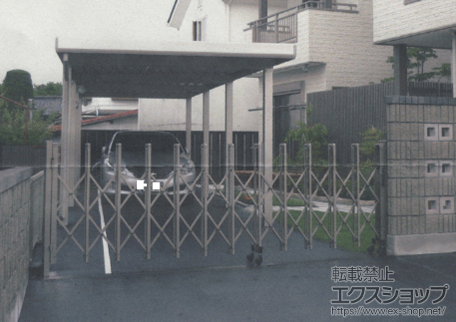 長野県岡谷市ののカーゲート トリップゲートPB型 ノンレール 片開き 35S 施工例
