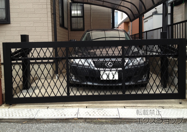 千葉県君津市ののカーゲート エクモア4型 電動式 施工例