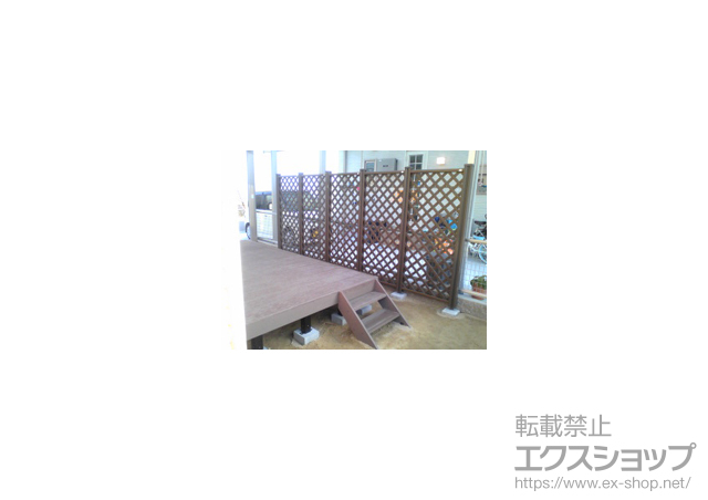 兵庫県三田市ののフェンス・柵 ステイウッドフェンスM1型 間仕切仕様 施工例