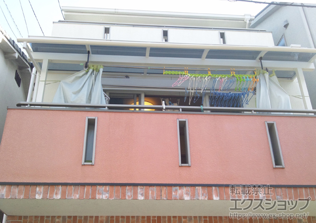 大阪府守口市ののバルコニー・ベランダ屋根 ヴェクターテラス R型 屋根タイプ 単体 積雪〜20cm対応 施工例