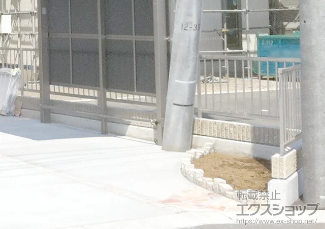 静岡県三島市のYKKAPのフェンス・柵・塀 レスティナフェンス21型 自由柱施工 施工例