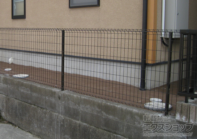 宮城県仙台市ののフェンス・柵 イーネットフェンス1F型 自由柱タイプ 施工例