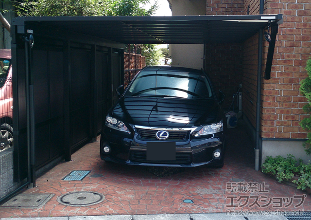 神奈川県川崎市のLIXIL リクシル（トステム）のテラス屋根 ライザーテラスII F型 連棟 テラスタイプ 積雪〜20cm対応+積雪カバー 関東間用 施工例