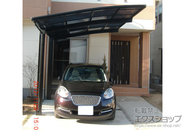埼玉県鴻巣市のLIXIL リクシル（トステム）のカーポート カーブポートシグマIII　積雪〜30cm対応 施工例
