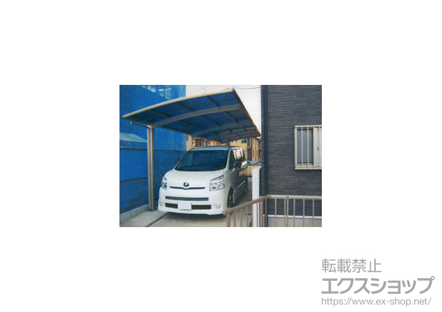大分県大分市ののカーポート プレシオスポート 縦連棟 積雪〜20ｃｍ対応+ 着脱式補助柱 2本入 施工例