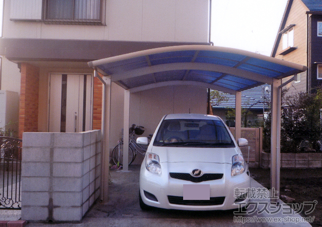 鹿児島県鹿児島市ののカーポート レイナワンポート　積雪〜20?対応＋屋根ふき補強材 施工例