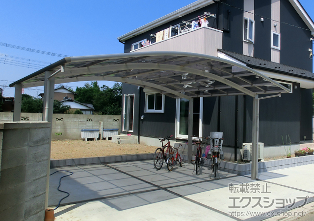 埼玉県桶川市ののカーポート プレシオスポートワイド 積雪〜20cm対応 施工例