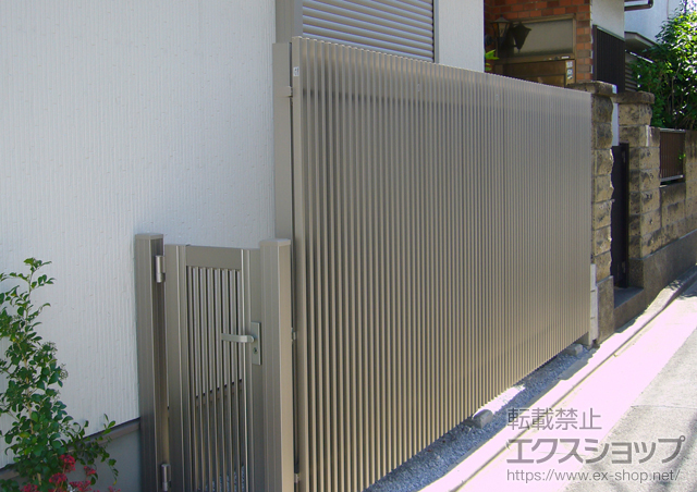 東京都江戸川区ののフェンス・柵 プログコートフェンス F3型 フリーポールタイプ 施工例