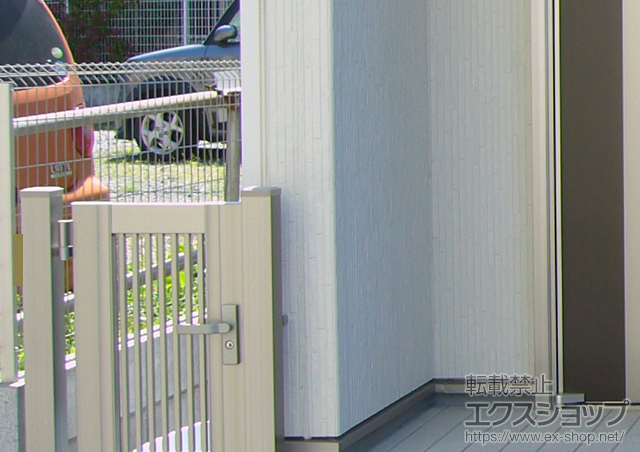 東京都江戸川区ののフェンス・柵 イーネットフェンス 1F型 自由柱施工 施工例