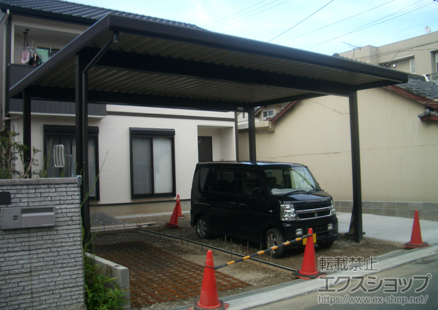 静岡県浜松市ののカーポート レオンポートneo 2台用 積雪〜50?対応 施工例