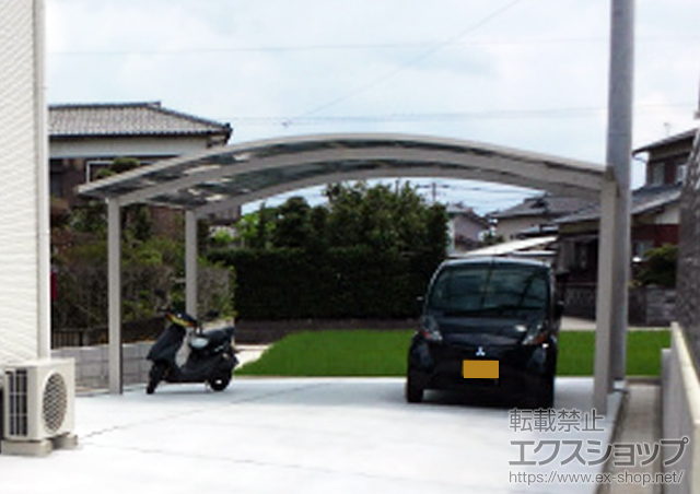 佐賀県鹿島市ののカーポート プレシオスポート ワイド 積雪〜20?対応 施工例