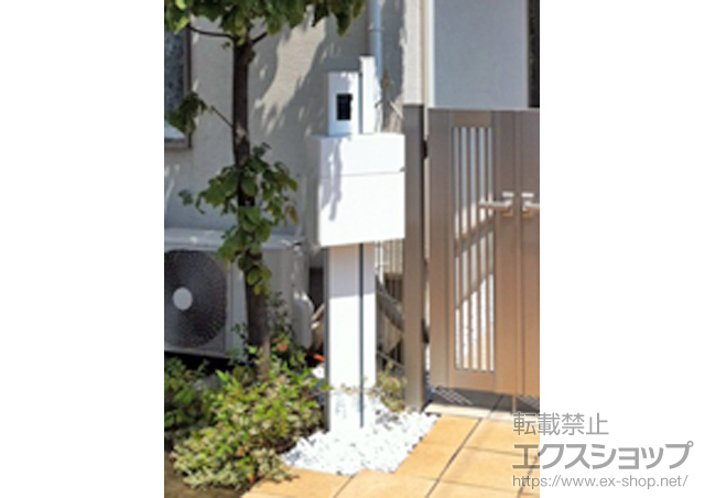 東京都調布市のの機能門柱・ポスト ファンクションユニットルミフェイス 組合せ例11-12 施工例