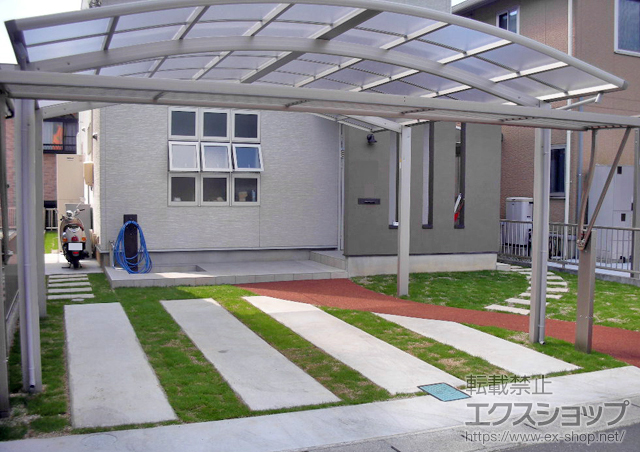 静岡県磐田市ののカーポート プレシオスポート ワイド 積雪〜20?対応 施工例