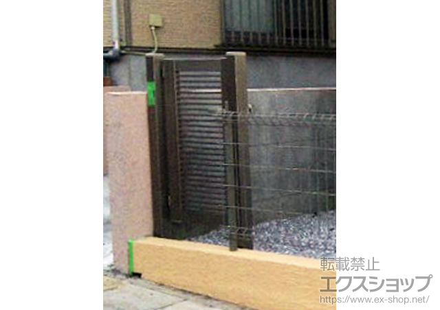 千葉県市川市のの門扉 プレリオＲ1型門扉　片開き　柱仕様 施工例