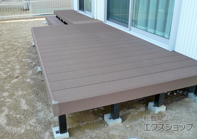 静岡県菊川市ののウッドデッキ リウッドデッキ200 施工例