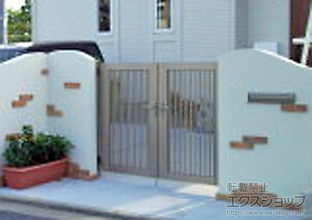 福岡県北九州市のの門扉 プリレオR2型 施工例