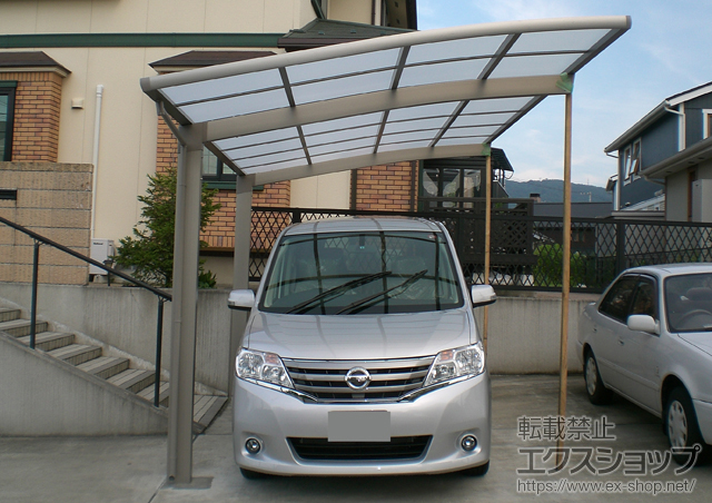 宮城県仙台市のLIXIL リクシル（トステム）のカーポート カーブポートシグマIII 単体 積雪〜30cm対応 施工例