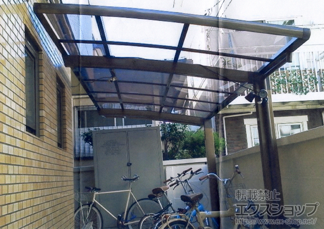 東京都渋谷区のLIXIL リクシル（トステム）のサイクルポート・駐輪場 カーブポートシグマIII ミニ 積雪〜20cm対応 施工例