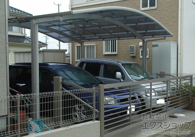 千葉県流山市ののカーポート プレシオスポート ワイド 積雪〜30cm対応 施工例