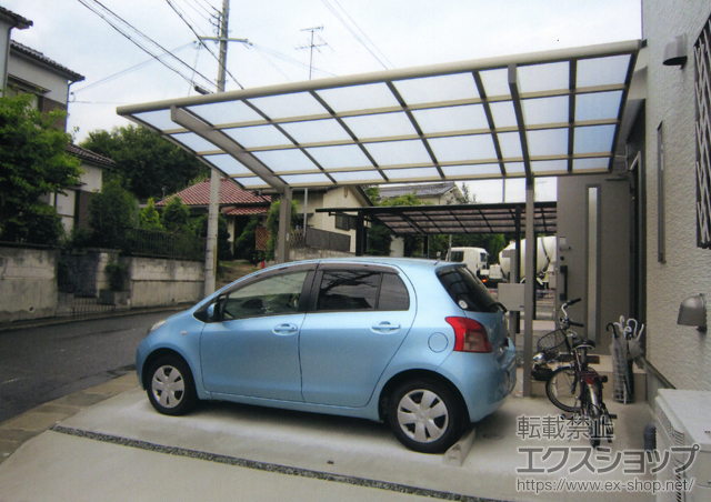 奈良県奈良市のLIXIL リクシル（トステム）のカーポート カーブポートシグマ? 積雪〜30cm対応 施工例