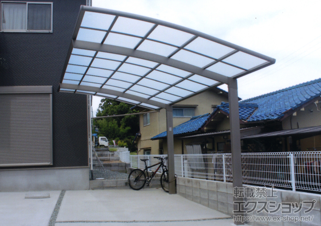 奈良県奈良市のLIXIL リクシル（トステム）のカーポート カーブポートシグマ? 積雪〜30cm対応 施工例