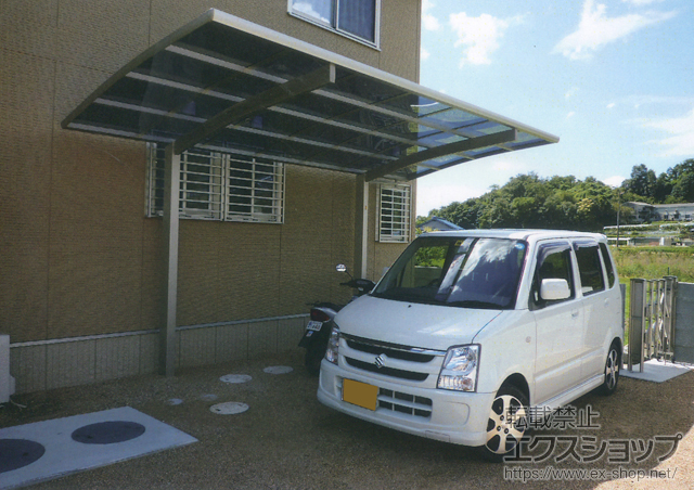 岡山県浅口市ののカーポート プレシオスポート 積雪〜20cm対応 施工例