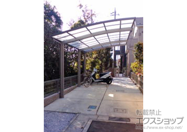 埼玉県ふじみ野市のLIXIL リクシル（トステム）のカーポート カーブポートシグマIII　積雪対応〜20cm 施工例