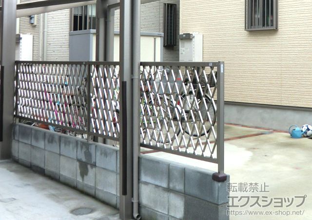 埼玉県戸田市ののフェンス・柵 プリレオR8型フェンス 間仕切りタイプ 施工例