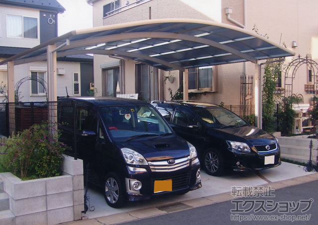 千葉県柏市ののカーポート プレシオスポート ワイド 積雪〜20?対応 施工例