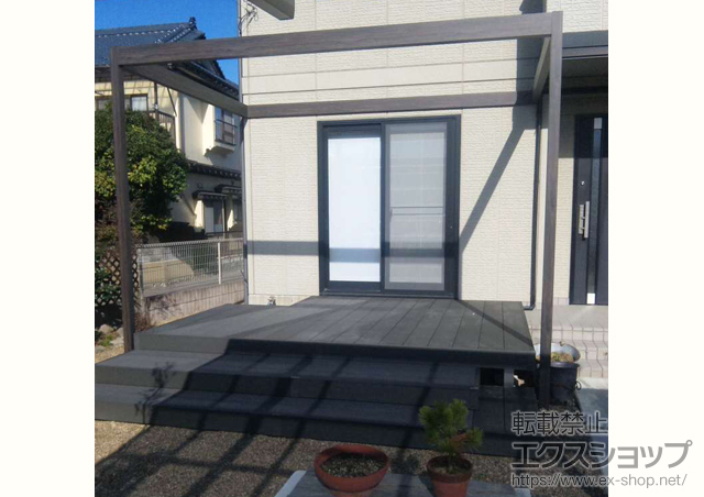 宮城県仙台市ののテラス屋根 フレームポーチ　壁付けタイプ 施工例