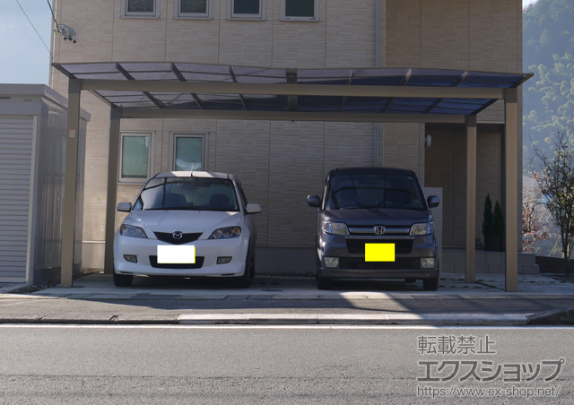 静岡県静岡市のLIXIL リクシル（トステム）のカーポート エックスルーフ ワイド 積雪〜30cm対応 施工例