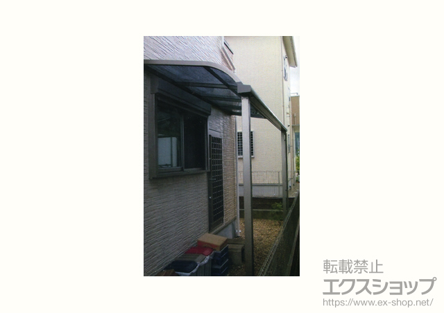 奈良県香芝市のLIXIL リクシル（トステム）のテラス屋根 ライザーテラスII  R型 テラスタイプ 単体 積雪〜20?対応 施工例