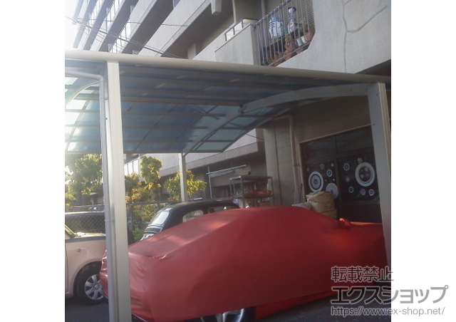 兵庫県姫路市ののカーポート プレシオスポート M合掌 積雪〜20cm対応 施工例