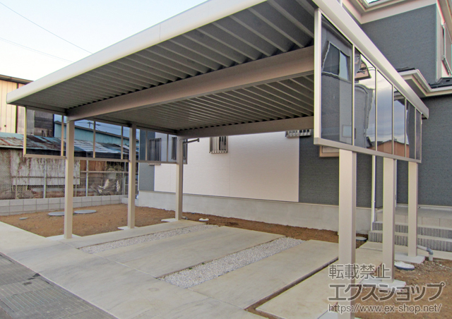 埼玉県川越市ののカーポート レオンポートneo　2台用　積雪対応〜50cm 施工例