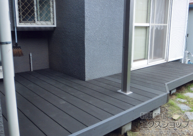 千葉県印西市のLIXIL リクシル（トステム）のウッドデッキ リコステージII 単体 施工例