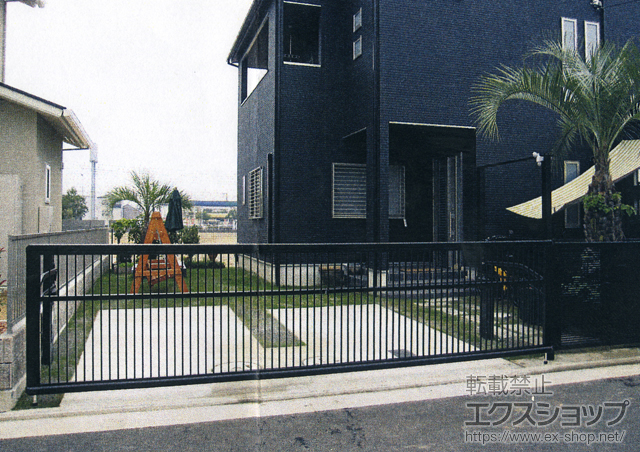 香川県高松市ののカーゲート エクスラインアップゲート ワイド 2型 電動式 施工例