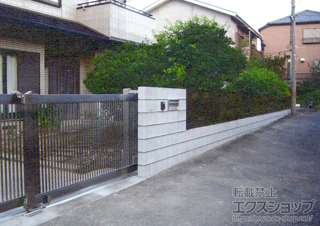 千葉県千葉市ののフェンス・柵 ハイサモア フリーポールタイプ 施工例
