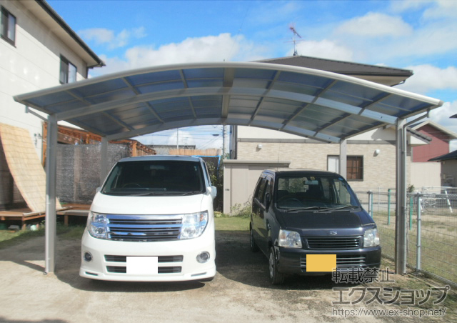岡山県岡山市ののカーポート プレシオスポート ワイド 積雪〜20?対応 施工例