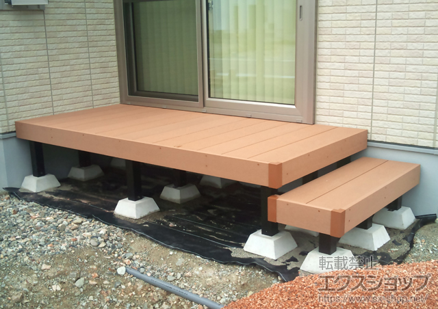 石川県白山市ののウッドデッキ リウッドデッキ200 施工例