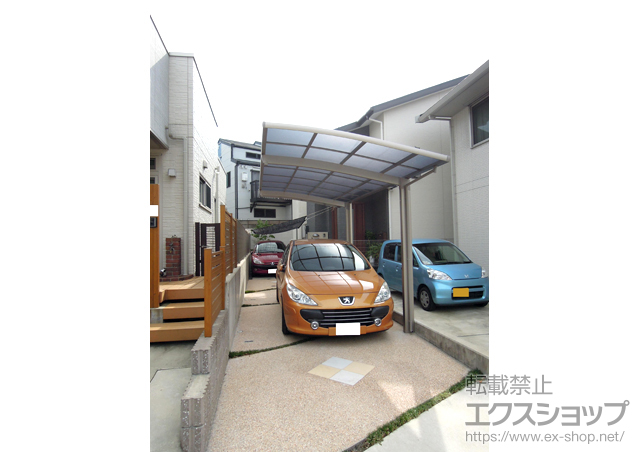 長崎県長崎市のLIXIL リクシル（トステム）のカーポート カーブポートシグマIII 積雪〜30cm対応 施工例