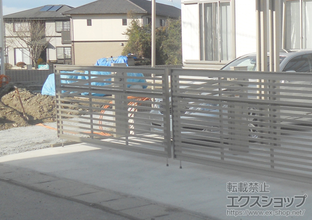 福島県白川郡棚倉町ののカーゲート ワイドオーバードアS3型 電動式 施工例