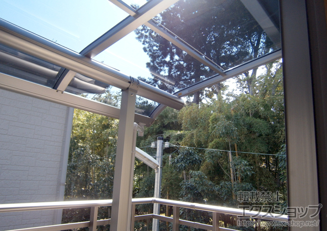 京都府八幡市ののバルコニー・ベランダ屋根 プレシオステラス R型　単体　屋根タイプ 積雪〜20cm対応 施工例