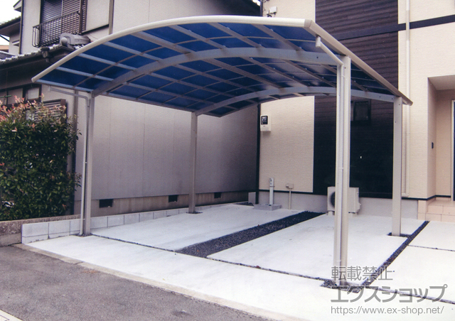 兵庫県姫路市ののカーポート プレシオスポート ワイド 積雪〜20cm対応 施工例